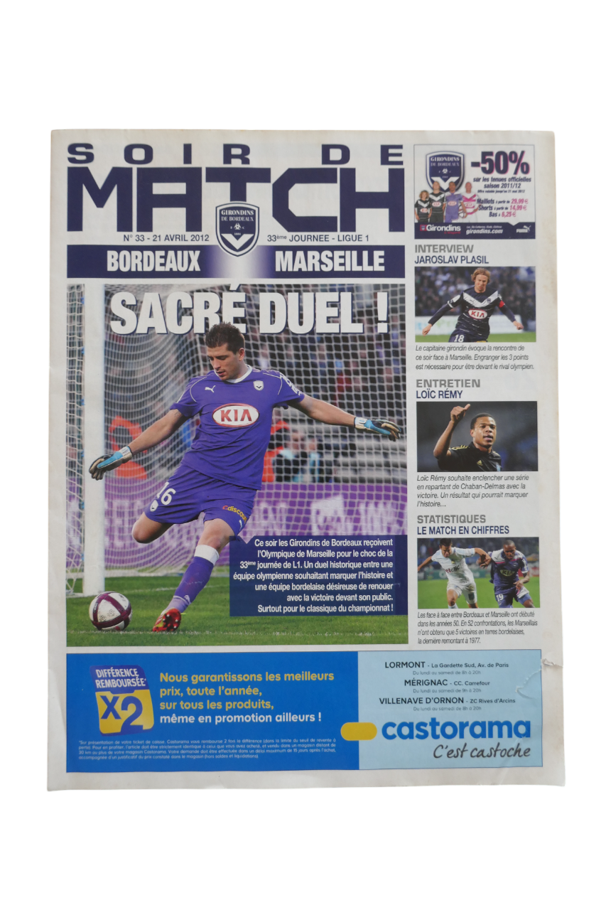 Programme Ligue 1 2011/12 - FC Girondins de Bordeaux / Olympique de Marseille _ #01391