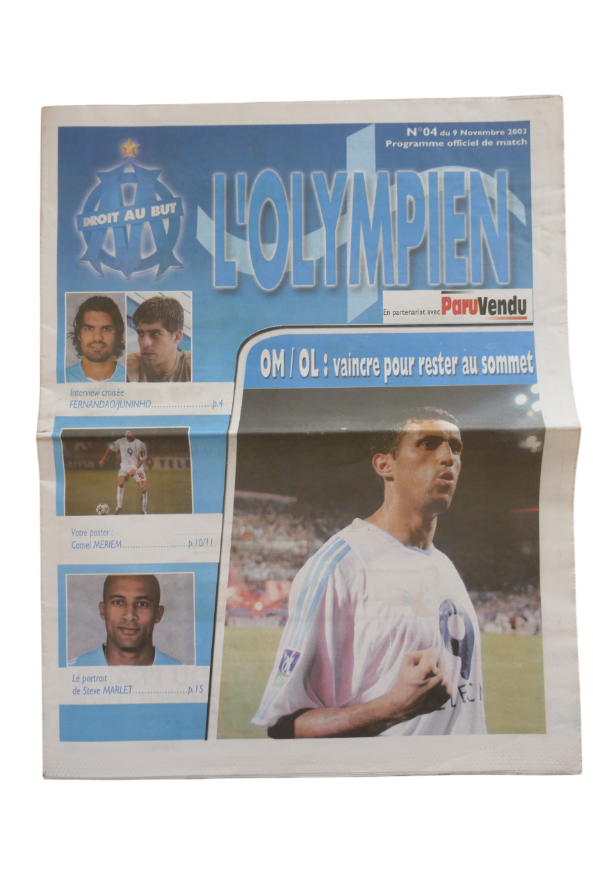 Programme Ligue 1 2003/04 - Olympique de Marseille / Olympique Lyonnais _ #01391