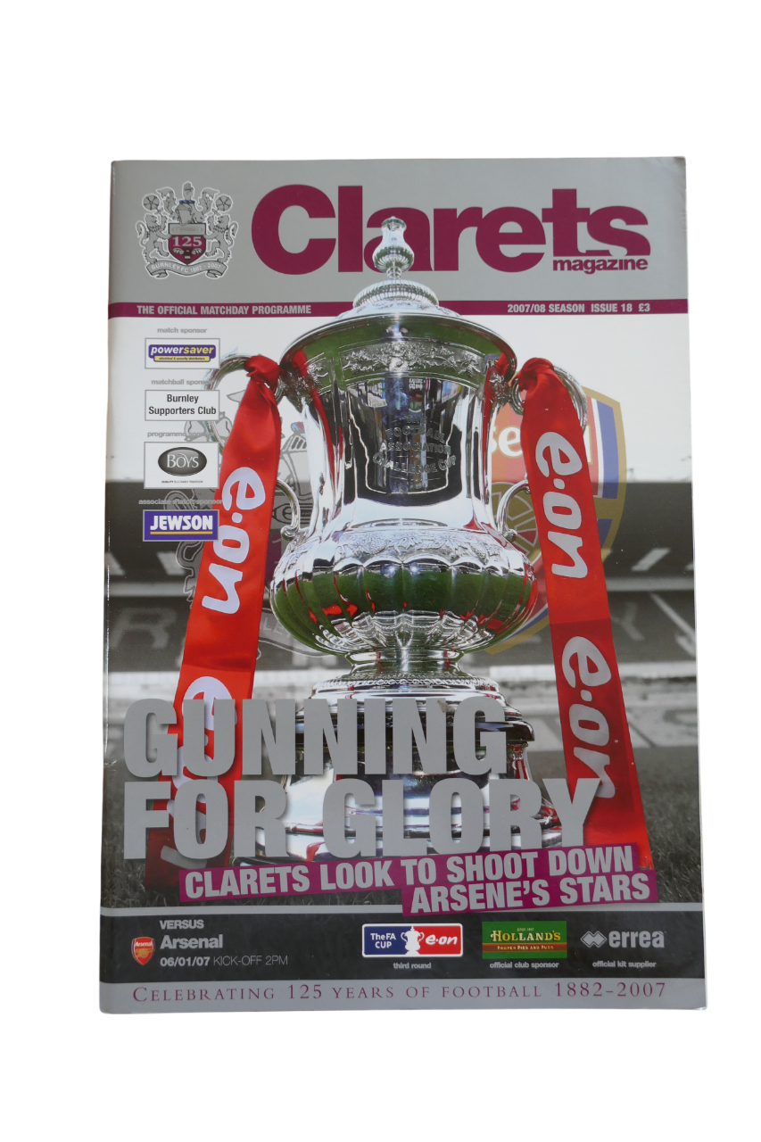 Programme FA Cup 2007/08- Burnley FC / Arsenal FC _ #03361