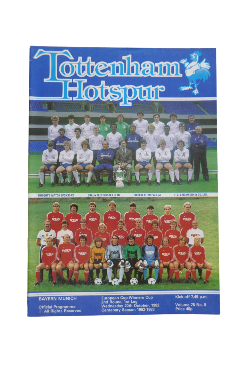 Programme Coupe d'Europe des vainqueurs de coupe 1982/83 - Tottenham Hotspur FC / Bayern Munich _ #03346