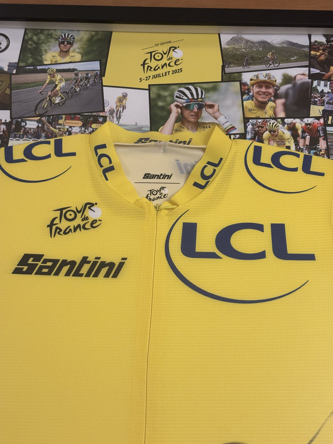 Tour de France 2025 - Tadej Pogacar - Maillot signé et encadré