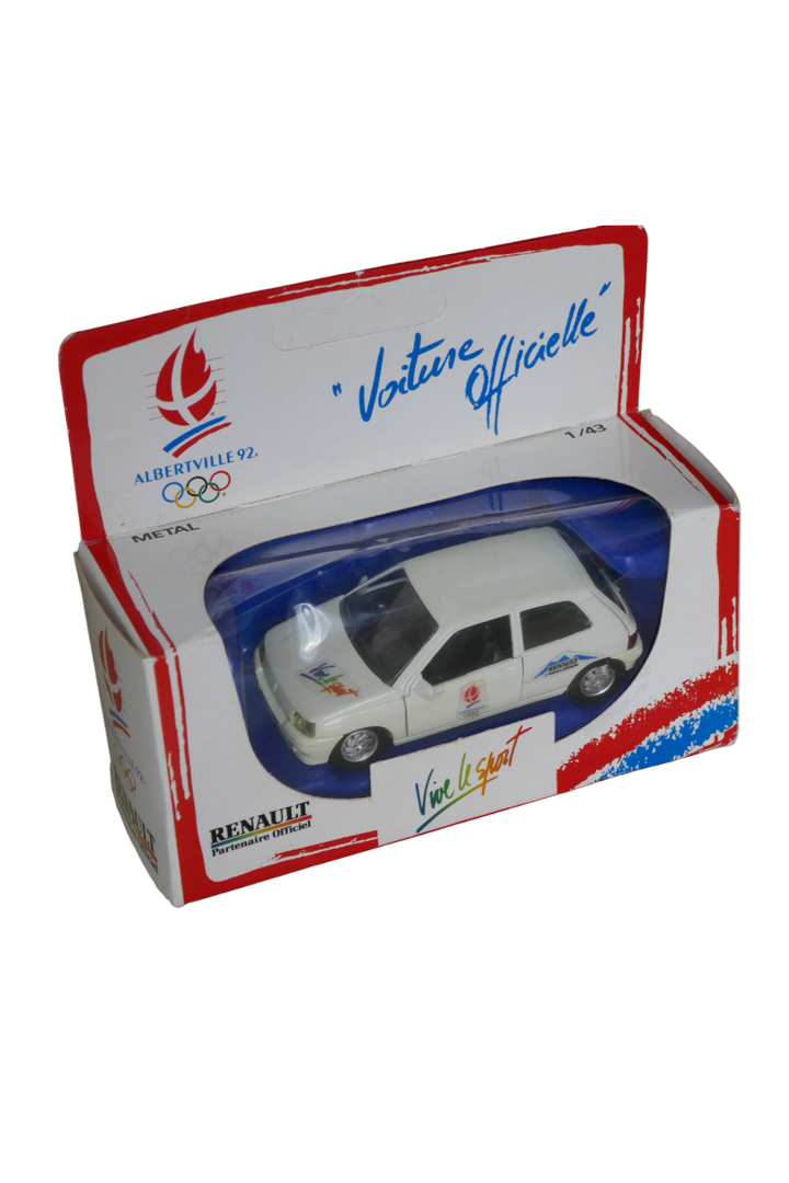 Véhicule Miniature Solido Renault Clio - Jeux Olympiques Albertville 1992 _ #01973