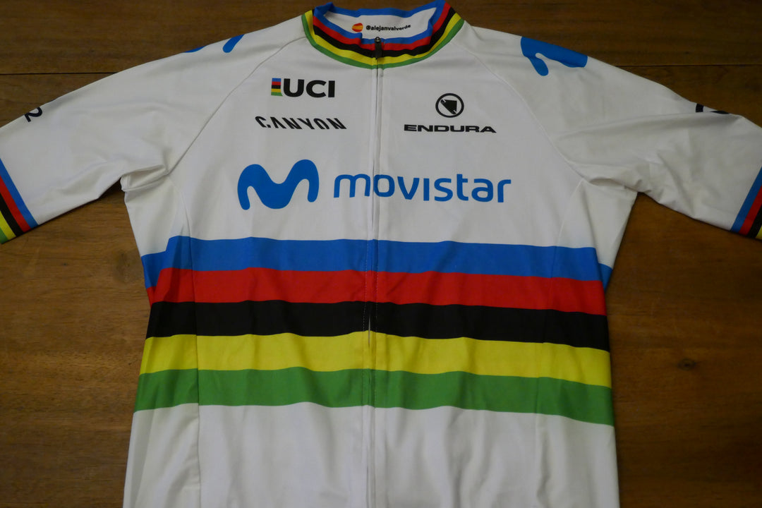 Movistar 2018 - Alejandro Valverde - Maillot Champion du monde _ (M) #01100