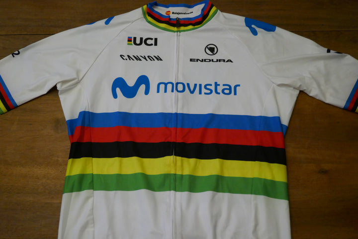 Movistar 2018 - Alejandro Valverde - Maillot Champion du monde _ (M) #01100