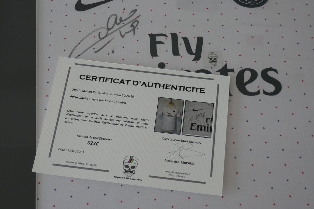 Paris Saint germain 2009/10 - Kevin Gameiro - Maillot signé et Encadré _ #00964