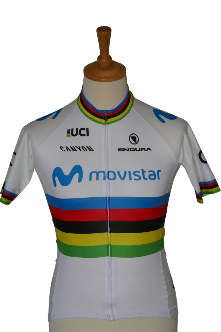 Movistar 2018 - Alejandro Valverde - Maillot Champion du monde _ (M) #01100