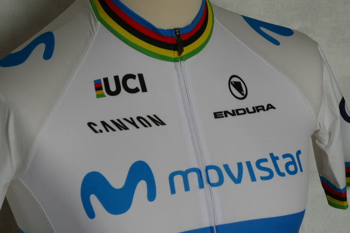 Movistar 2018 - Alejandro Valverde - Maillot Champion du monde _ (M) #01100