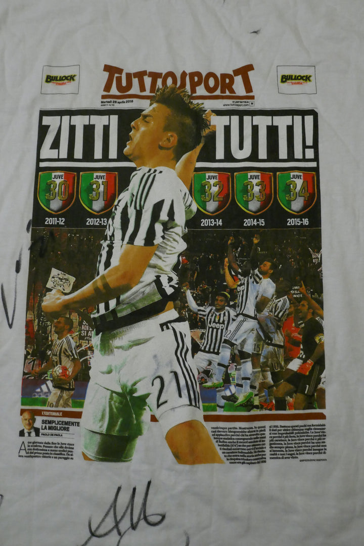 Juventus Turin - Champion d'Italie - T-shirt Signé _ (L) #02076