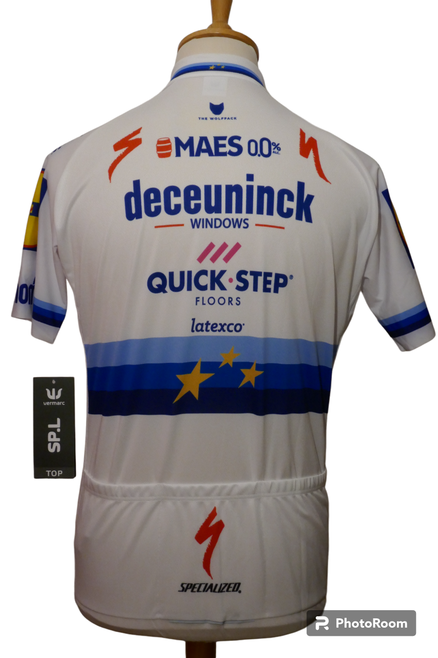 Quick Step 2019 - Elia Viviani - Maillot Champion d'Europe _ (3XL) #02377