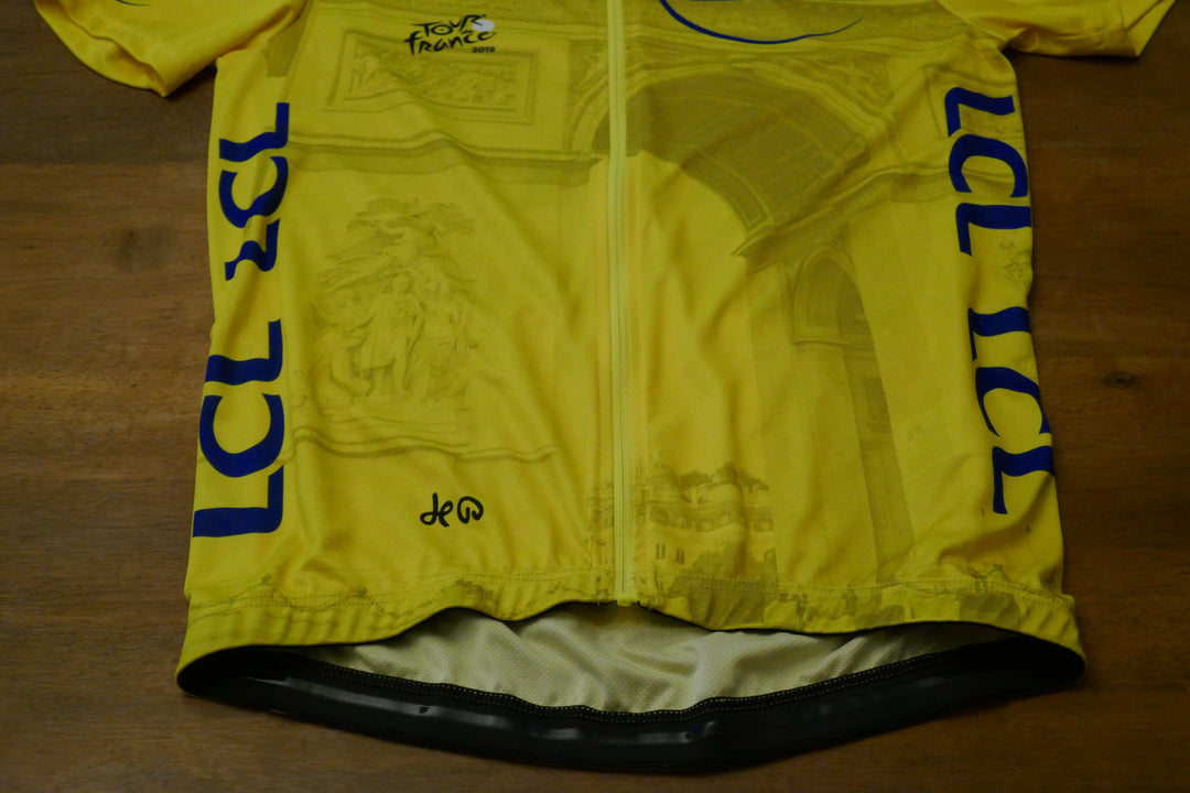Tour de France 2019 - Mike Teunissen - Maillot jaune Arc de Triomphe signé _ (S) #02402