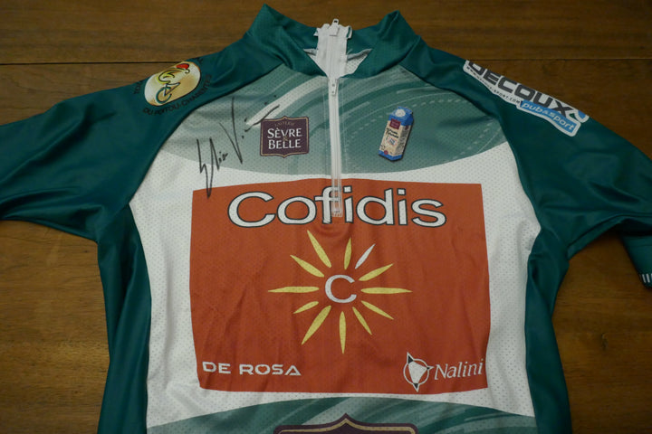 Tour du Poitou-Charentes 2021 - Cofidis - Elia Viviani - Maillot distinctif protocolaire Signé _ (L) #02427