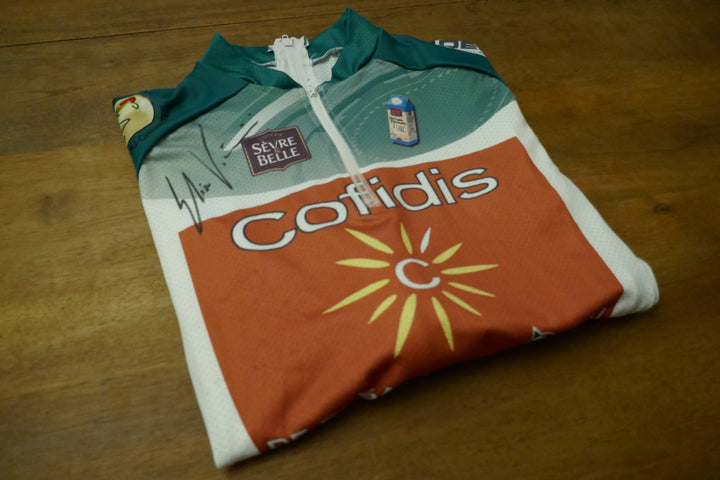 Tour du Poitou-Charentes 2021 - Cofidis - Elia Viviani - Maillot distinctif protocolaire Signé _ (L) #02427