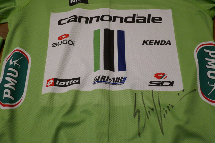 Paris Nice 2013 - Cannondale - Elia Viviani - Maillot distinctif protocolaire Signé _ (XL) #02426