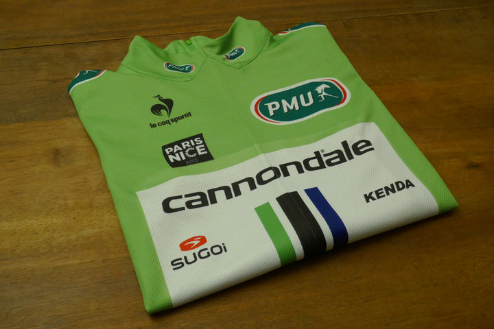Paris Nice 2013 - Cannondale - Elia Viviani - Maillot distinctif protocolaire Signé _ (XL) #02426