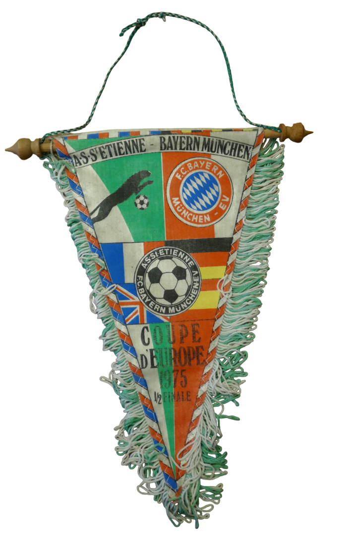 AS Saint-Etienne - Bayern Munich - Fanion 1/2 finale C1 1974/75 _ #02518