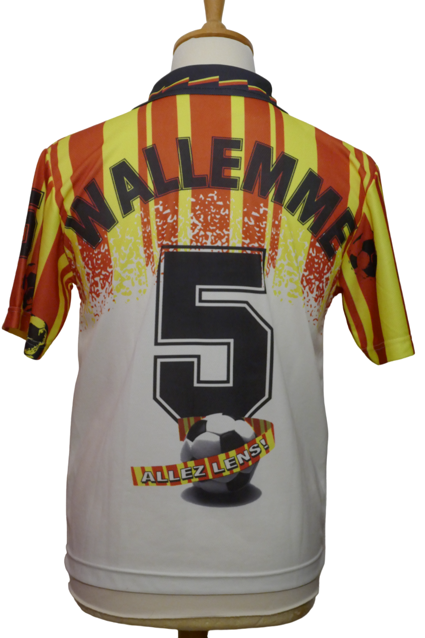 RC Lens - Jean-Guy Walleme - Maillot de supporter années 90' _ (S) #02578