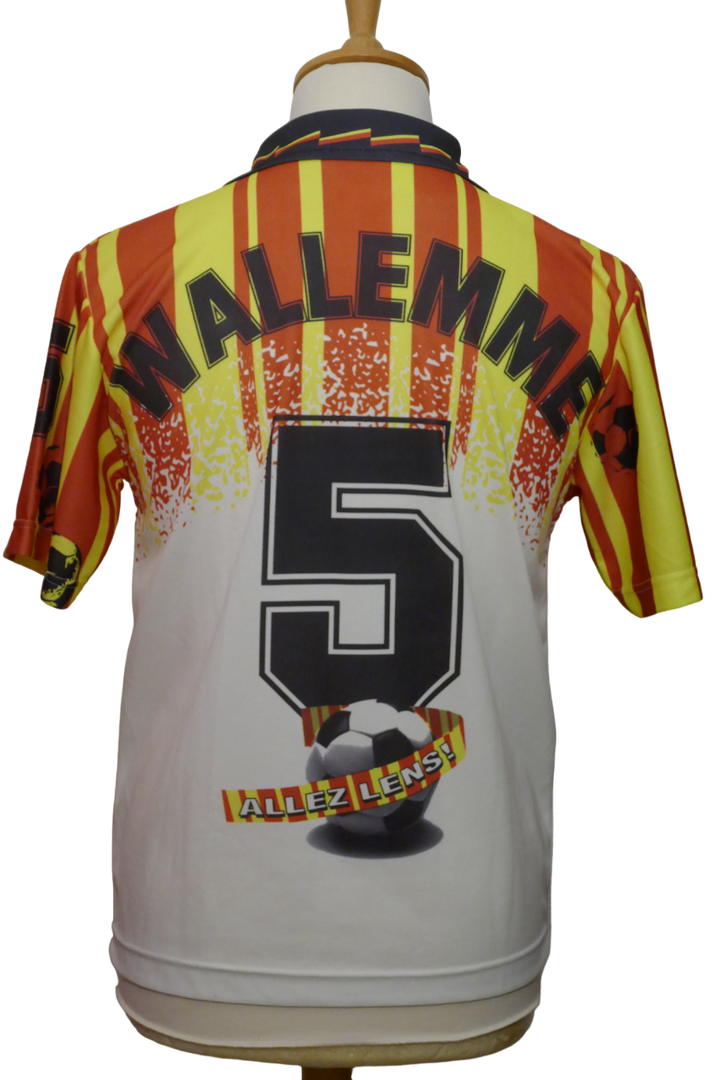 RC Lens - Jean-Guy Walleme - Maillot de supporter années 90' _ (S) #02578