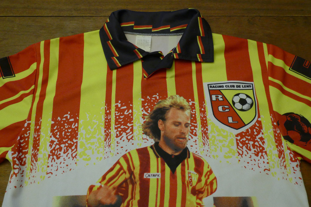 RC Lens - Jean-Guy Walleme - Maillot de supporter années 90' _ (S) #02578