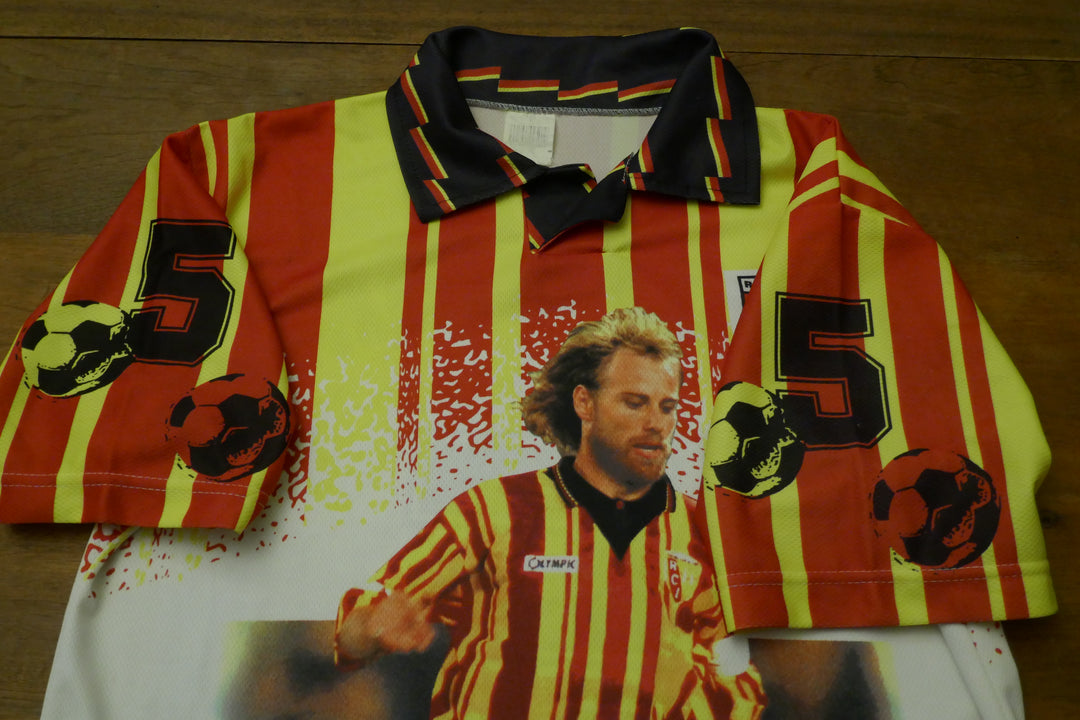 RC Lens - Jean-Guy Walleme - Maillot de supporter années 90' _ (S) #02578