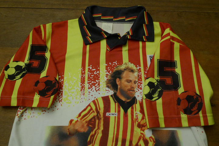 RC Lens - Jean-Guy Walleme - Maillot de supporter années 90' _ (S) #02578