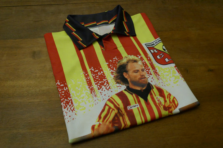 RC Lens - Jean-Guy Walleme - Maillot de supporter années 90' _ (S) #02578
