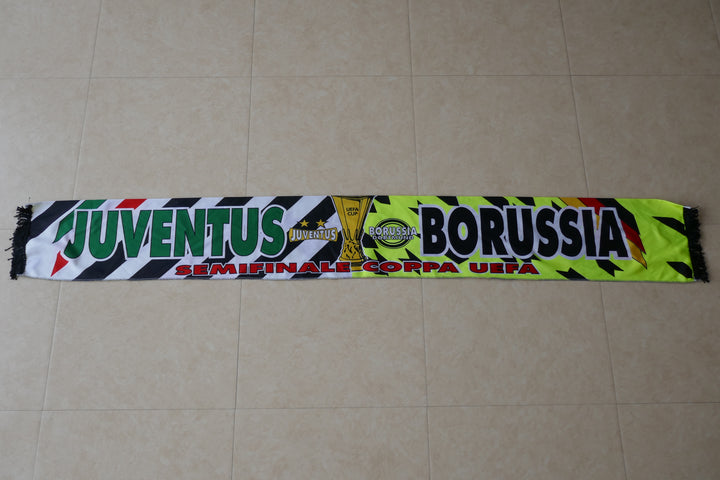 Juventus Turin - Borussia Dortmund - Echarpe 1/2 coupe UEFA 94/95 _ #02655