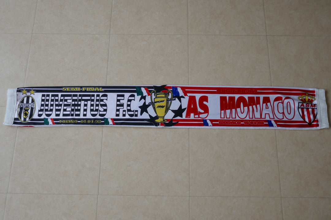 Juventus Turin - AS Monaco - Echarpe 1/2 Champions League 97/98 _ #02652