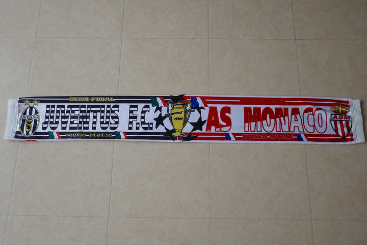 Juventus Turin - AS Monaco - Echarpe 1/2 Champions League 97/98 _ #02652