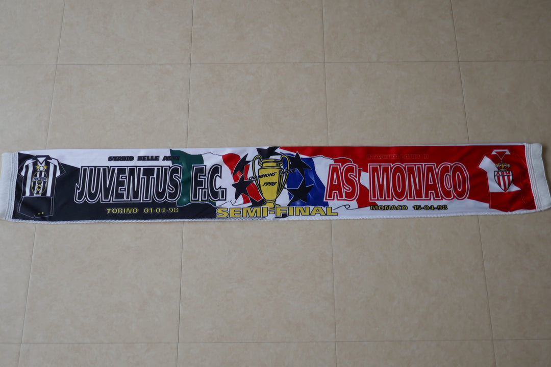 Juventus Turin - AS Monaco - Echarpe 1/2 Champions League 97/98 _ #02652
