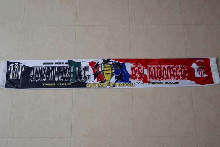 Juventus Turin - AS Monaco - Echarpe 1/2 Champions League 97/98 _ #02652
