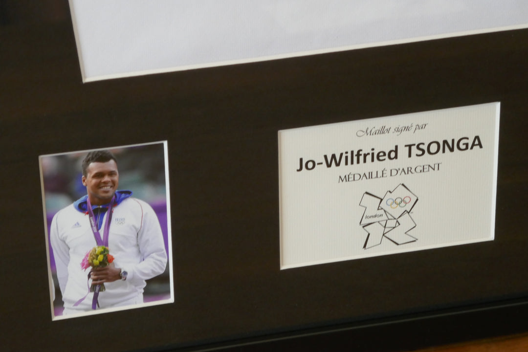 Tennis - Jo-Wilfried Tsonga - France - Maillot Jeux Olympiques 22012 - signé et Encadré _ #00960