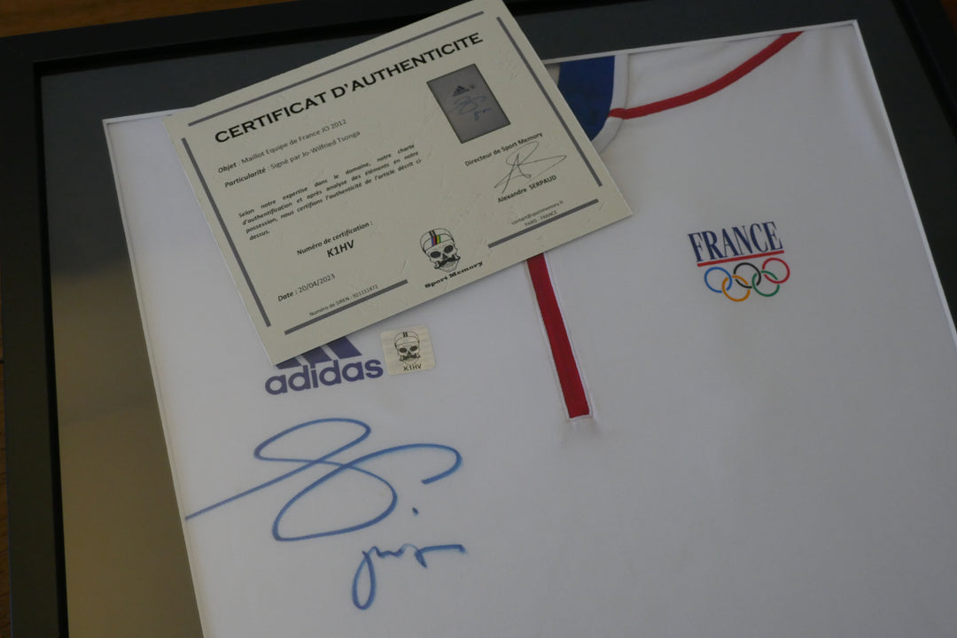 Tennis - Jo-Wilfried Tsonga - France - Maillot Jeux Olympiques 22012 - signé et Encadré _ #00960