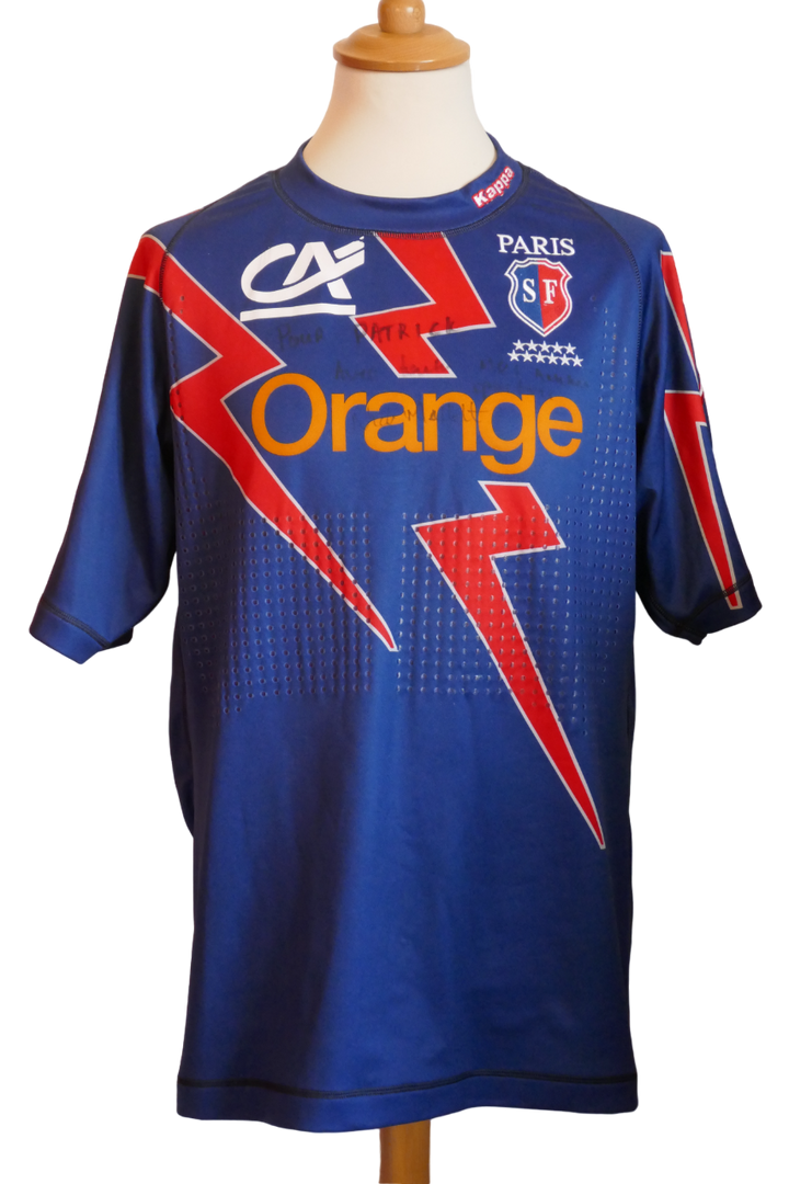 Stade Français 2003/04 - Sylvain Marconnet - Maillot porté et signé par Nick Mallett _ (3XL) #02823