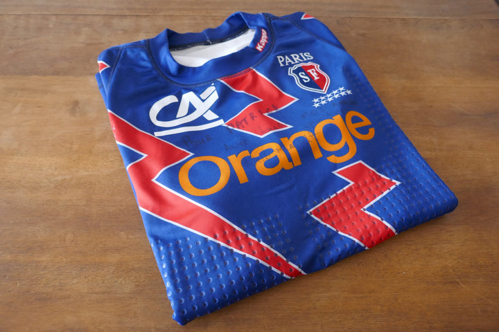 Stade Français 2003/04 - Sylvain Marconnet - Maillot porté et signé par Nick Mallett _ (3XL) #02823