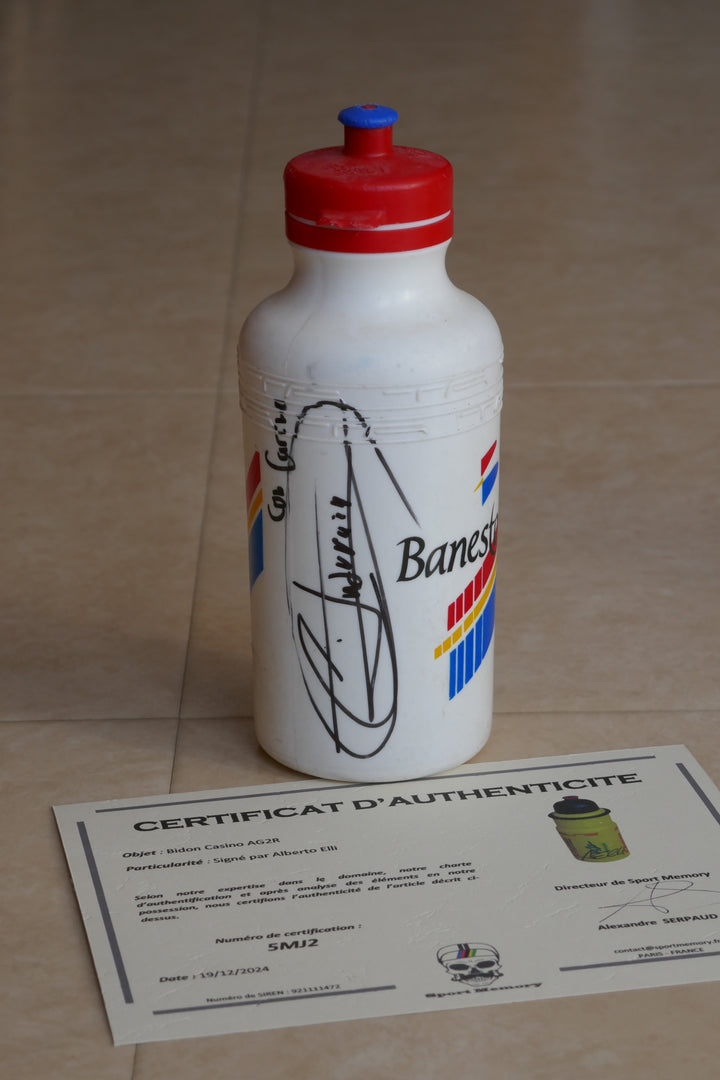 Banesto - Miguel Indurain - Bidon signé _ #02793