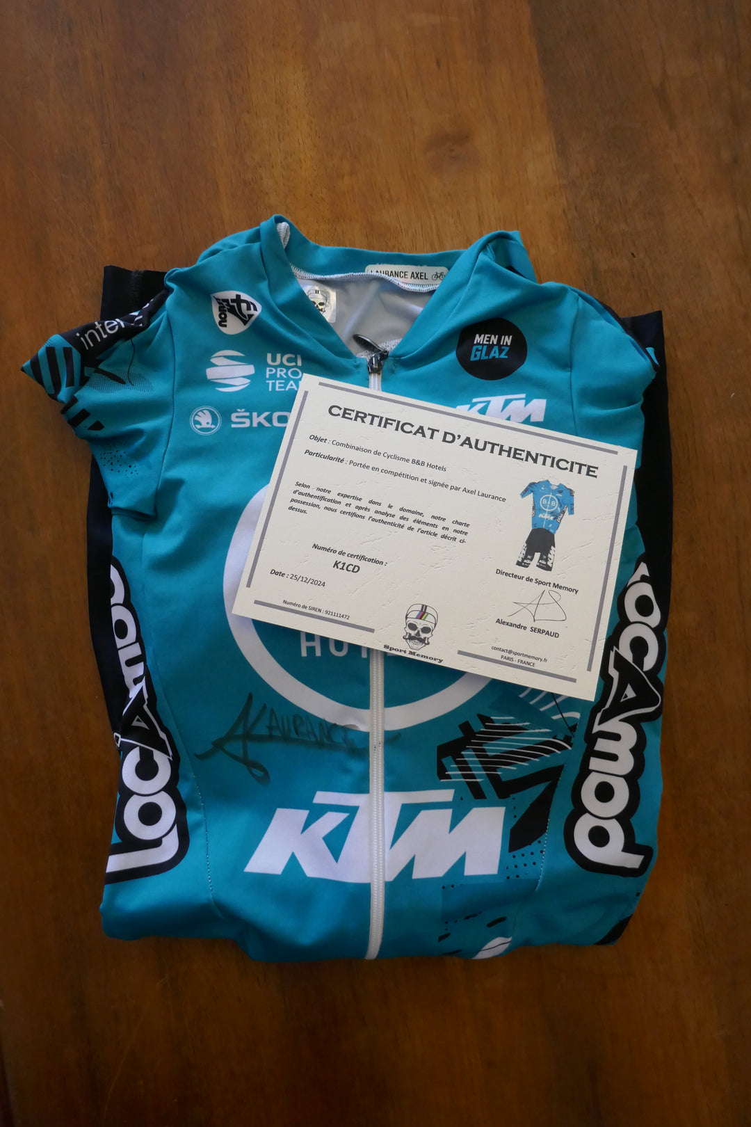 B & B Hotels-KTM 2022 - Axel Laurance - Combinaison portée et signée _ (S) #03321