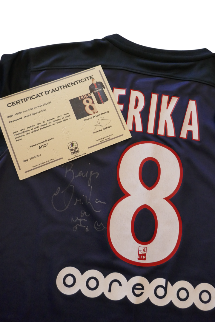 Paris Saint Germain - Erika - Maillot 2015/16 Signé _ (L) #03258