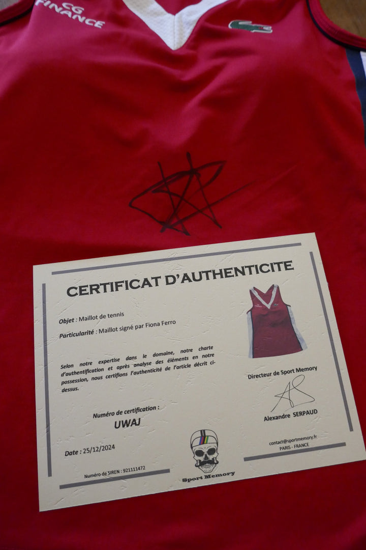 Tennis - Fiona Ferro - Maillot Signé _ (36) #03253