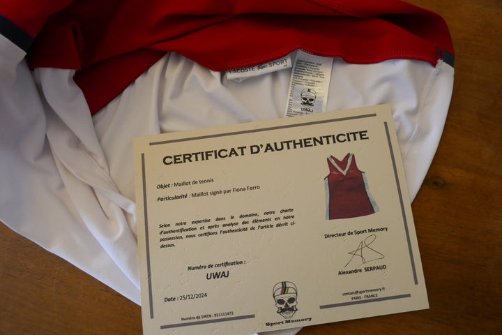 Tennis - Fiona Ferro - Maillot Signé _ (36) #03253