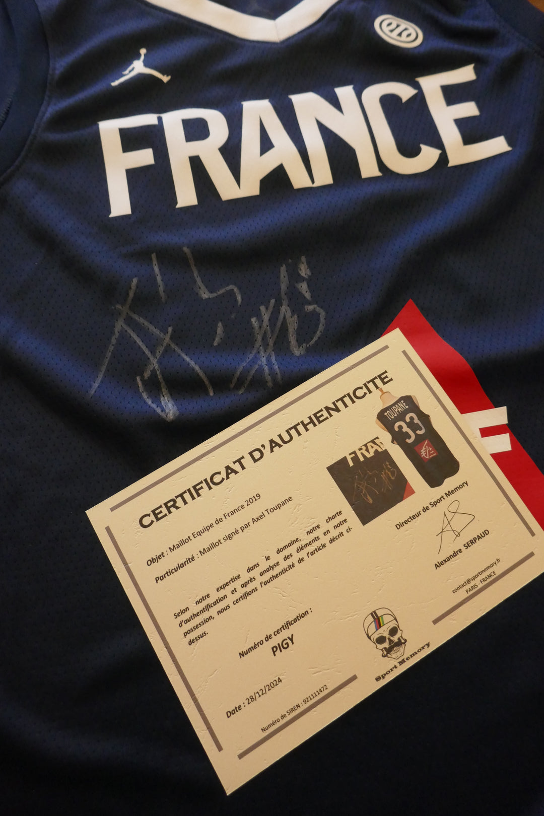 France 2019 - Axel Toupane - Maillot Signé _ #03133