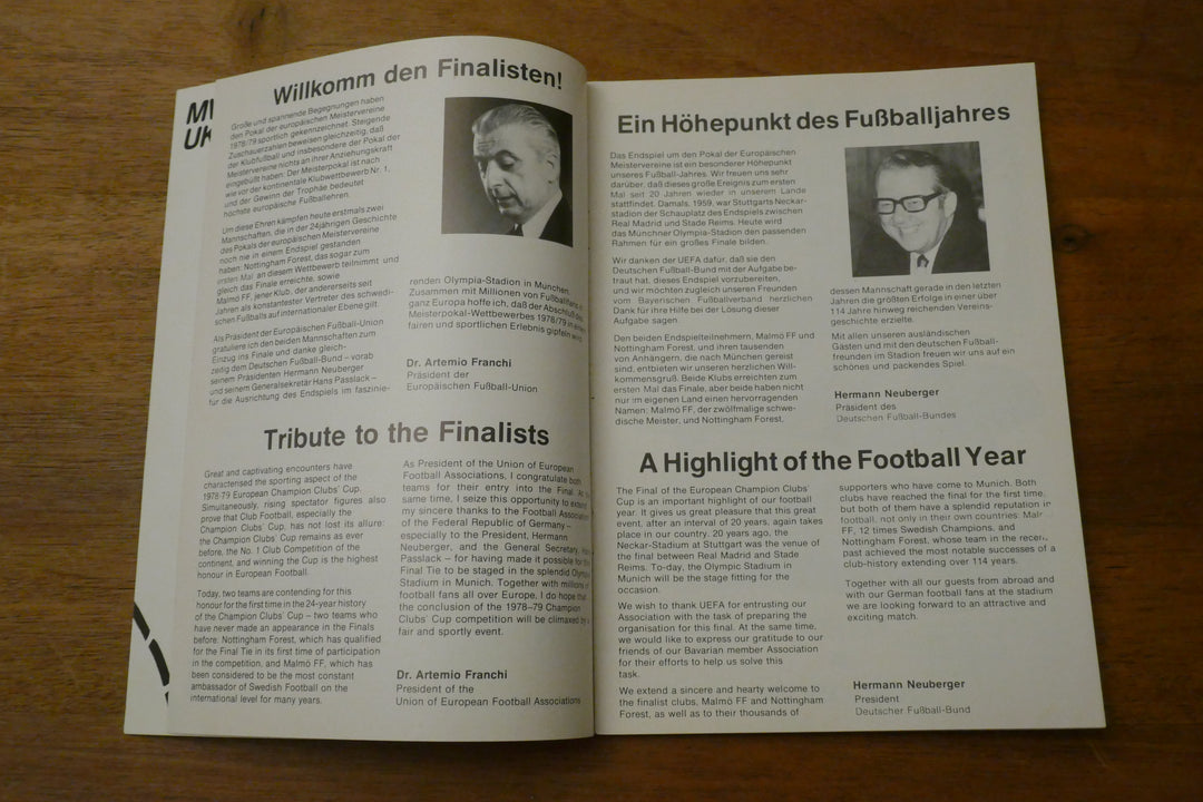 Programme Champions League Finale 1978/79 - Malmö FF / Nottingham Forest _ #03381