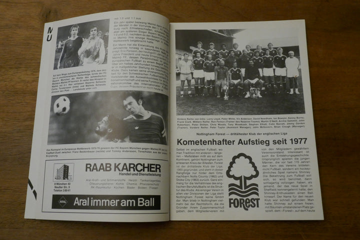 Programme Champions League Finale 1978/79 - Malmö FF / Nottingham Forest _ #03381