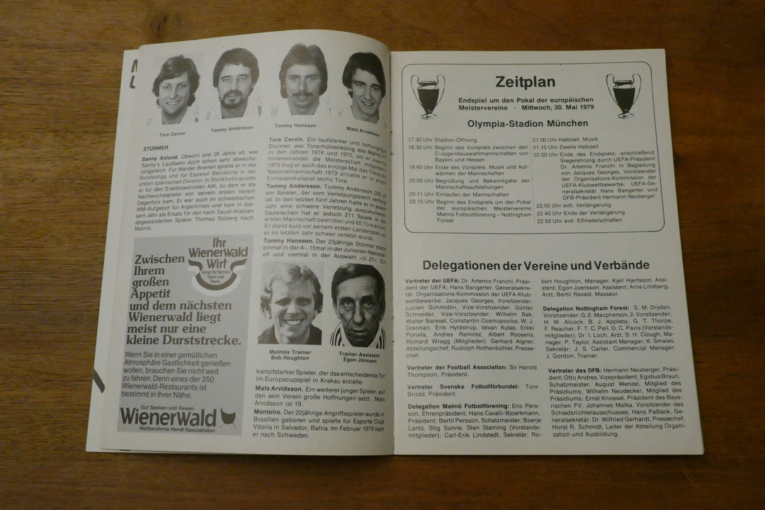 Programme Champions League Finale 1978/79 - Malmö FF / Nottingham Forest _ #03381