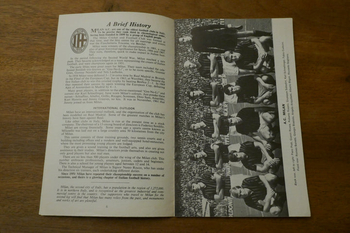 Programme Coupe d'Europe de l'UEFA 1/2 finale 1971/72 - Tottenham Hotspur FC / AC Milan _ #03341