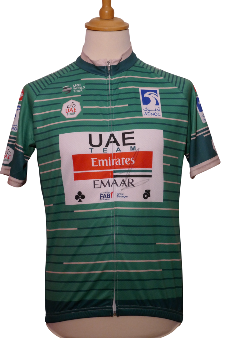 UAE Tour 2019 - UAE Team Emirates - Fernando Gaviria - Maillot Vert Signé _ (XL) #03476