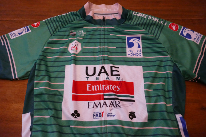 UAE Tour 2019 - UAE Team Emirates - Fernando Gaviria - Maillot Vert Signé _ (XL) #03476