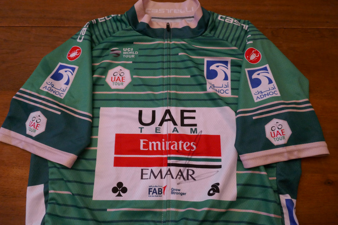 UAE Tour 2019 - UAE Team Emirates - Fernando Gaviria - Maillot Vert Signé _ (XL) #03476