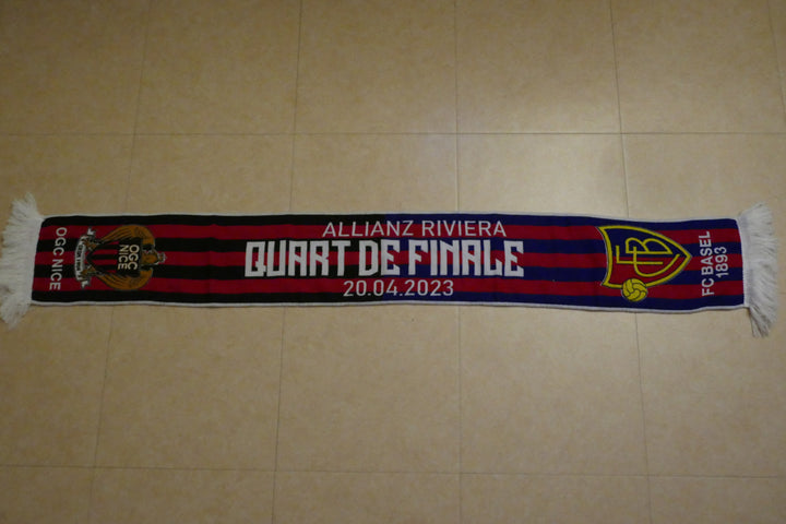 OGC Nice - FC Bâle - Echarpe 1/4 Europa League 2022/23 _ #03460