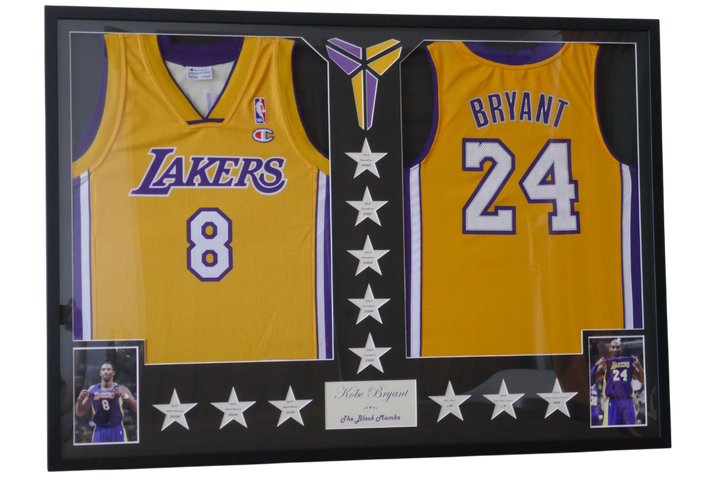 Los Angeles Lakers - Kobe Bryant - Maillots encadrés _ #02341 & #02744