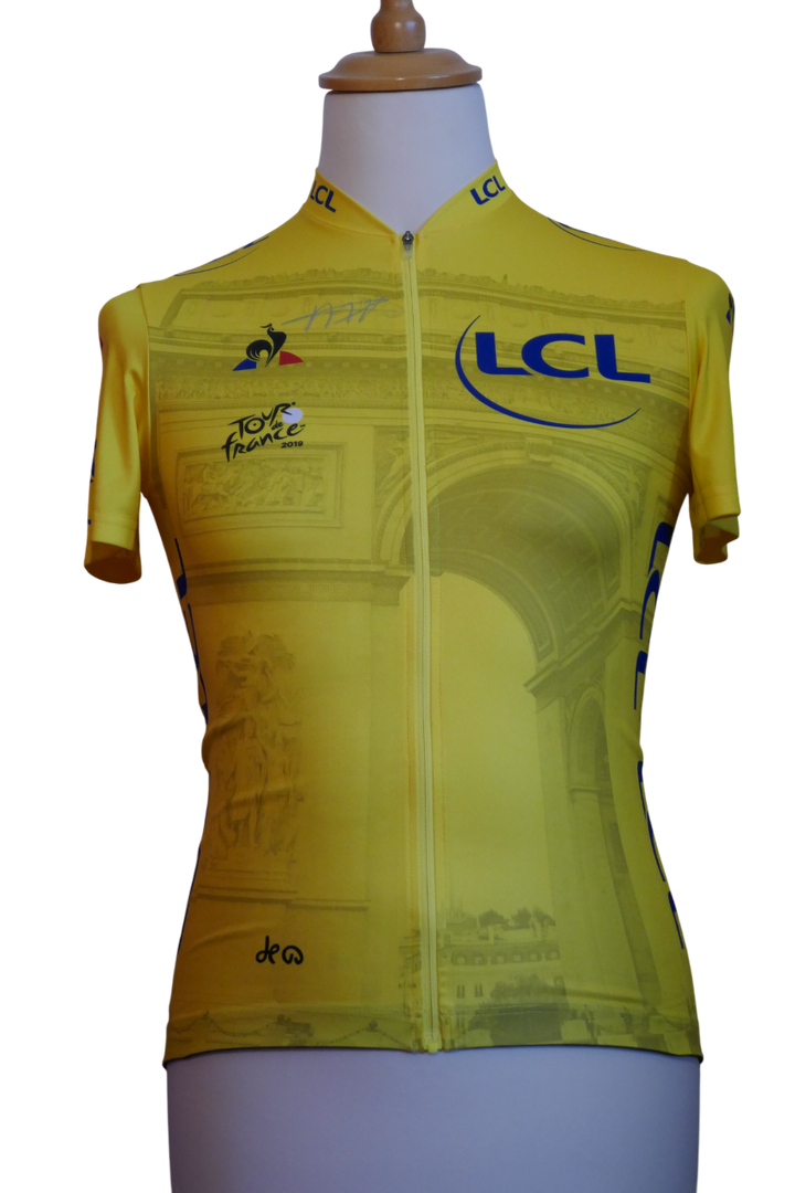 Tour de France 2019 - Mike Teunissen - Maillot jaune Arc de Triomphe signé _ (S) #02402
